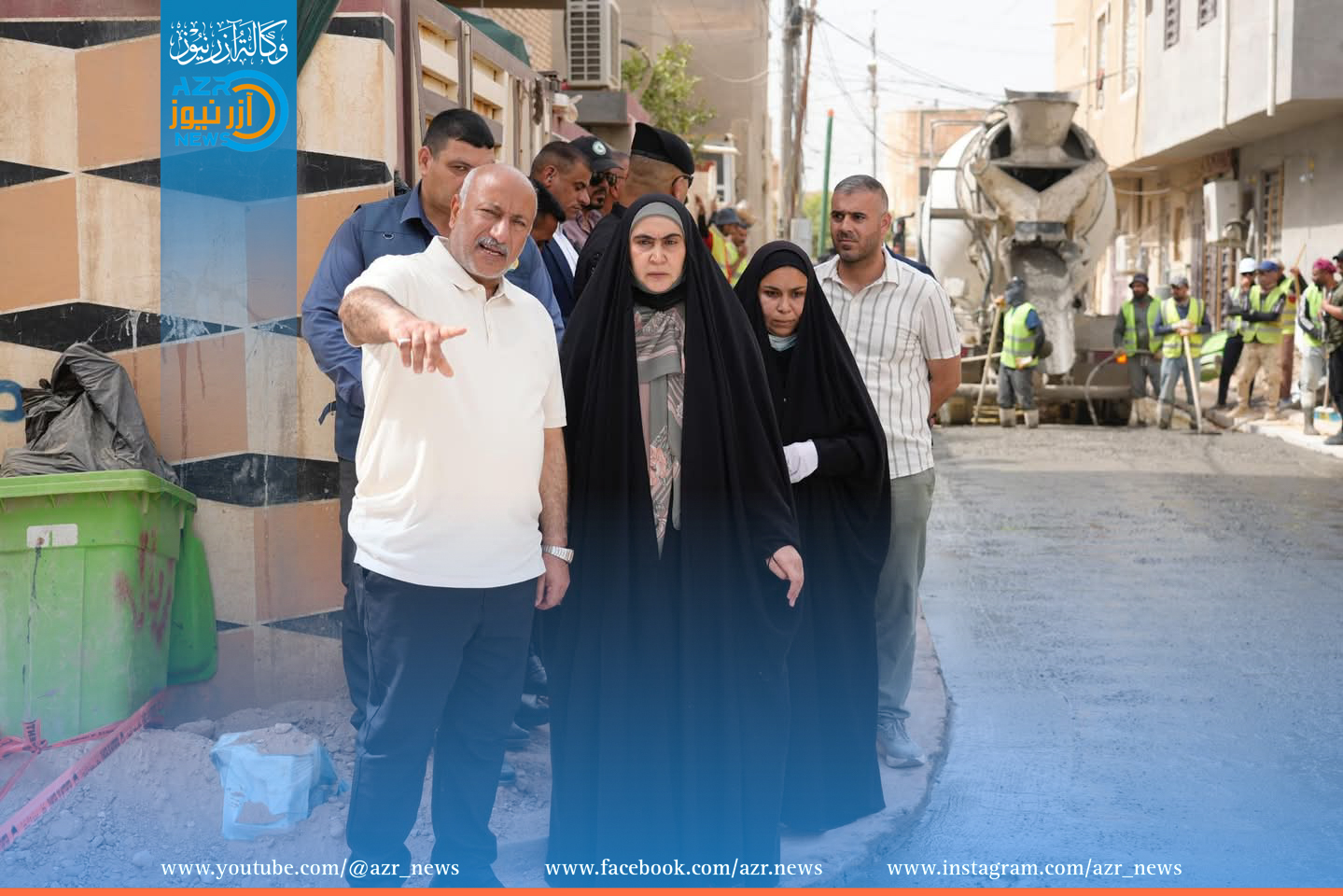 محافظ كربلاء يجري زيارة ميدانية الى قضاء الهندية ويطلع على انجاز مشاريع وسير العمل