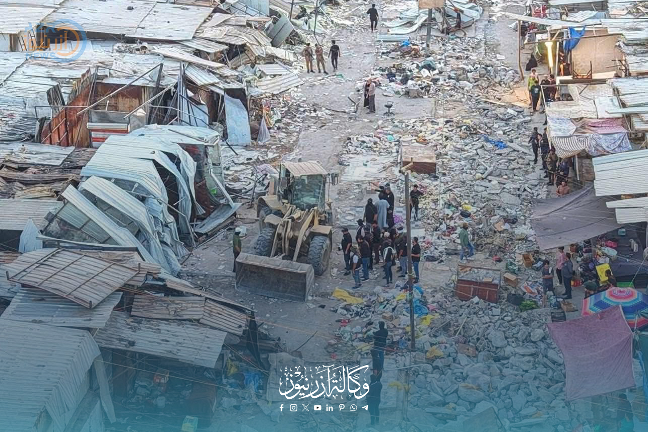 استمرار إزالة تجاوزات "سوق مريدي" وإعادة فتح الشوارع في العاصمة بغداد