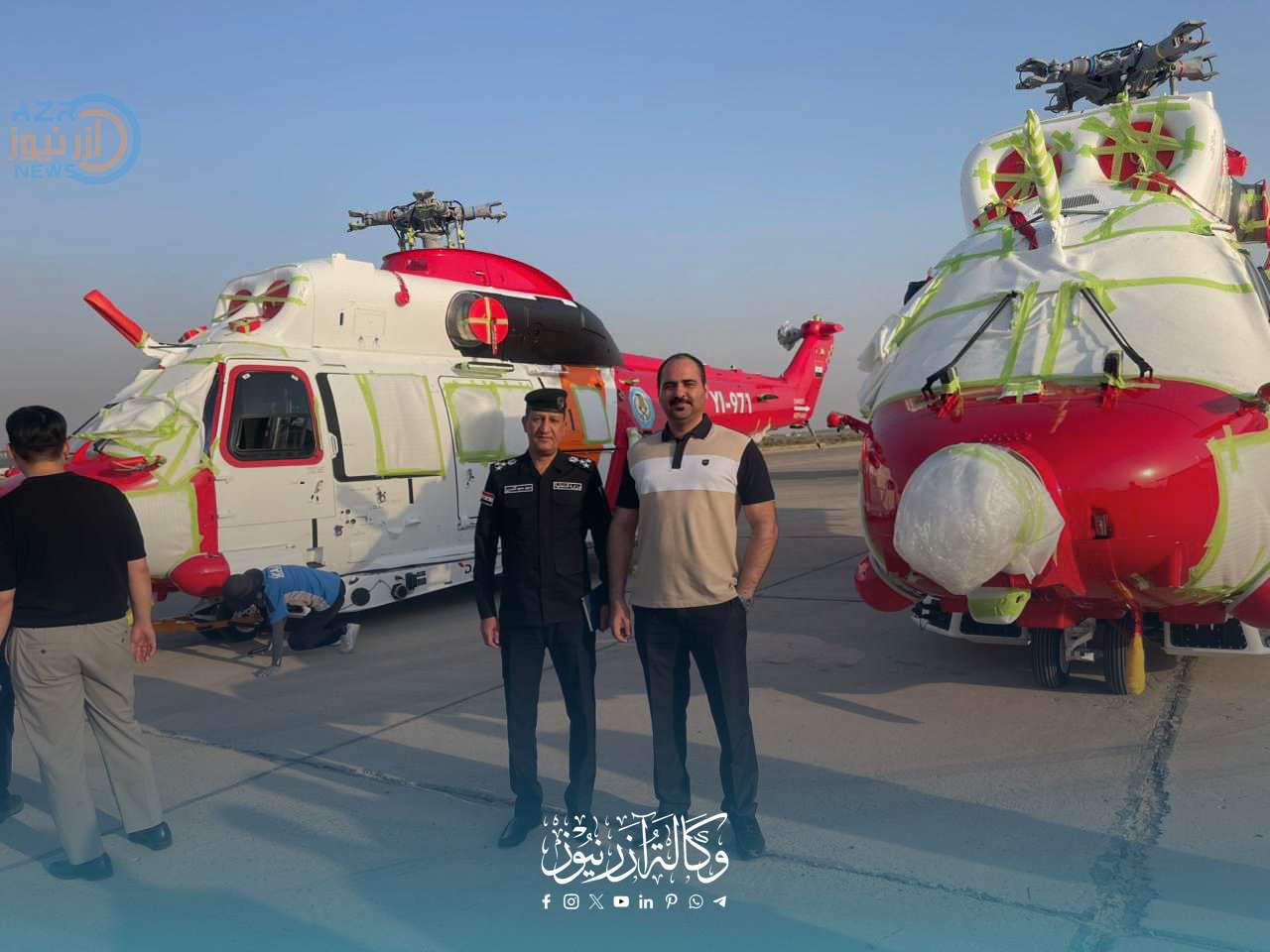 الدفاع المدني يتسلم أولى طائرات الإطفاء والإنقاذ الحديثة في مطار بغداد الدولي